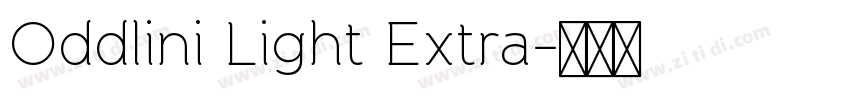 Oddlini Light Extra字体转换
